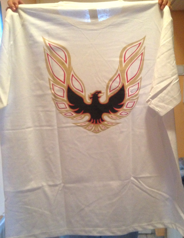 firebird dekorált pólók